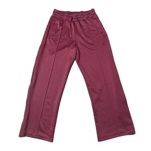 H&M Move Burgundy Lounge Pants Women's‎ Wide Leg Track Pants Small S